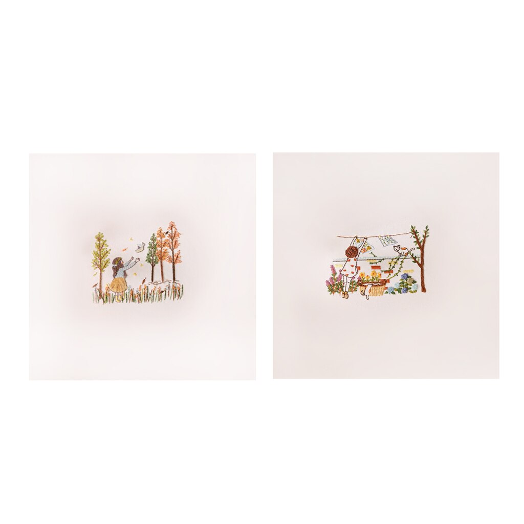 1x Stamped Cross Stitch Starter Kits Beginners for Wall Art Home Decor 30x30cm, for Beginner or Handicraft Lovers