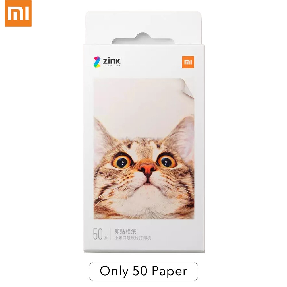 Xiaomi Pocket Photo Printer 300dpi Portable Mini AR Picture Printer With DIY Share 500mAh Picture Printer Zink Paper Printer: Only 50 Paper