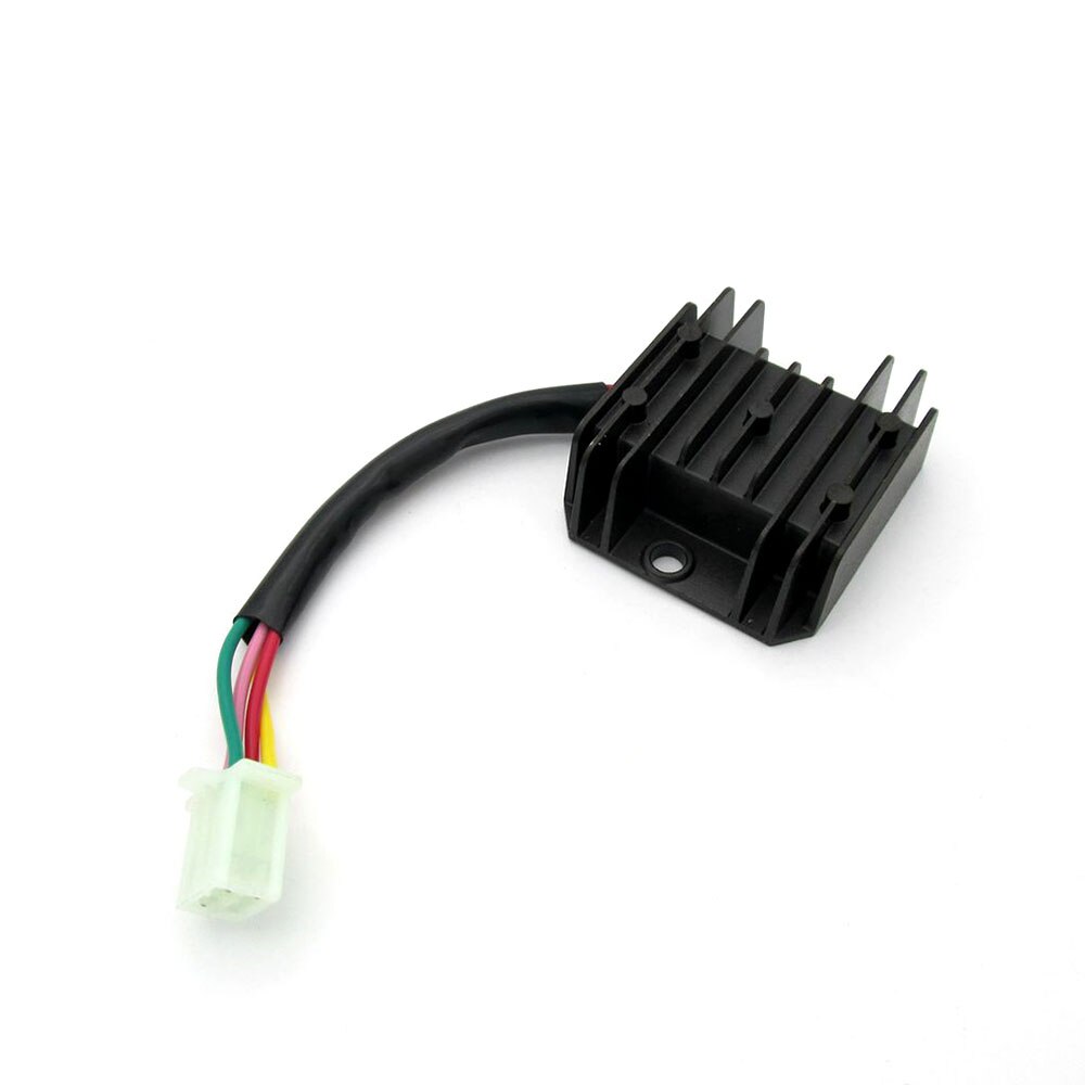 Rectificador regulador de voltaje para motocicleta CG125, 4 cables, 4 pines y 12 accesorios de aluminio