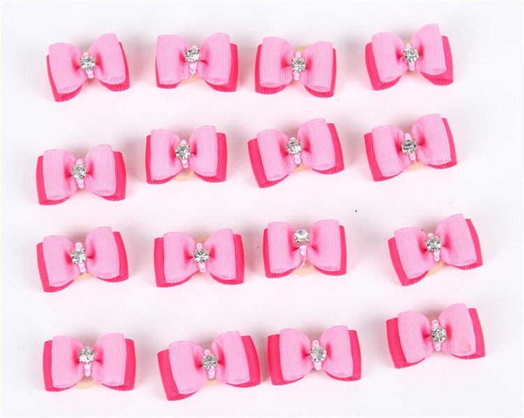 Kleine Hunde Haar BöGen Haustier Welpen Zubehör Yorkshire Für Haustiere Haar Clips Körperpflege Tisch BöGen animaux accessoires chien Stock: 419