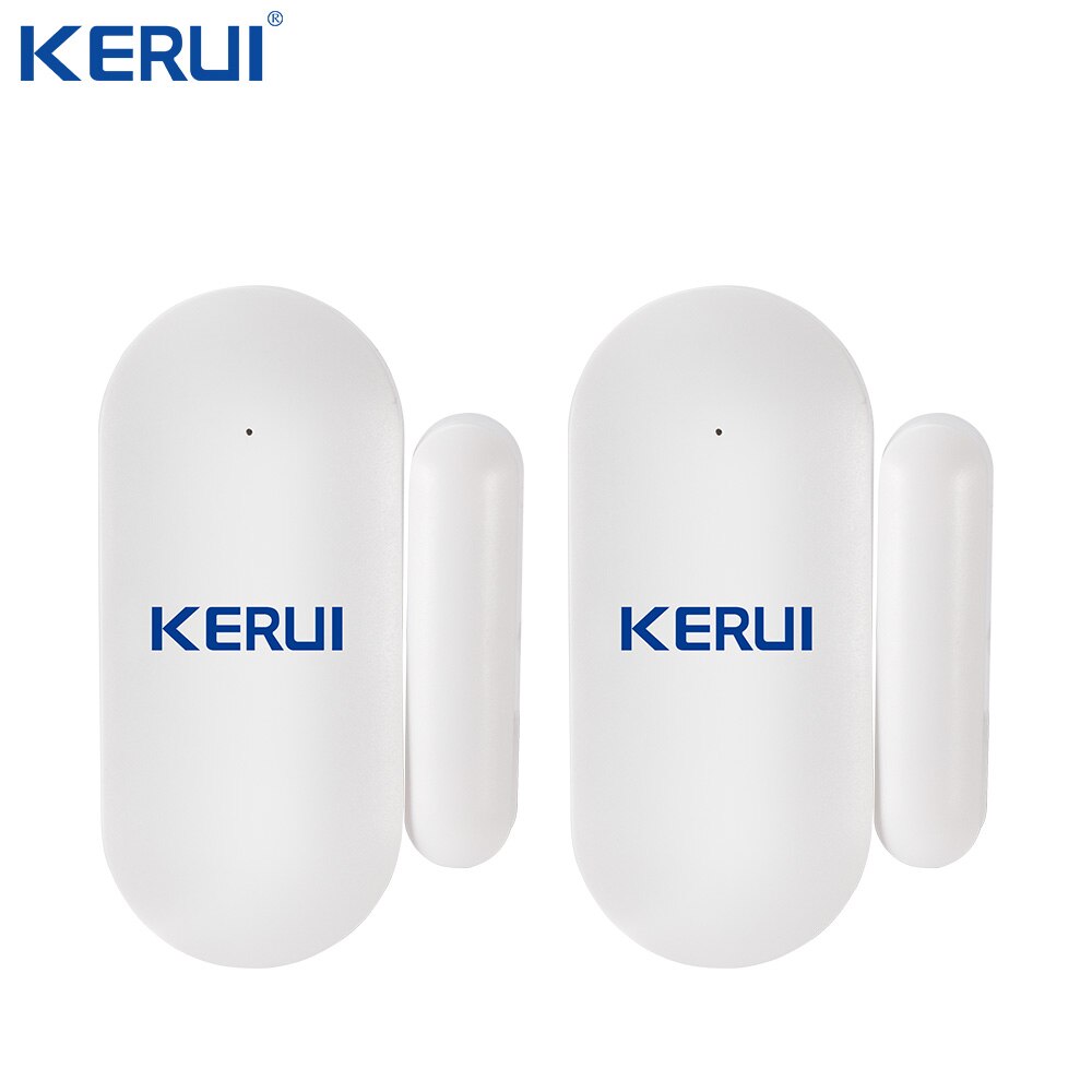 KERUI-Mini Sensor de puerta pequeño inalámbrico, Detector de Sensor de ventana de puerta de seguridad para el hogar, antimanipulación para sistema de alarma GSM WIFI: Blanco