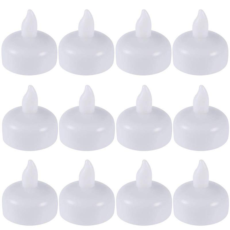 Waterproof Decorative Small LED Floating Candles for Wedding Party SPA Bath: 6Pcs Warm White