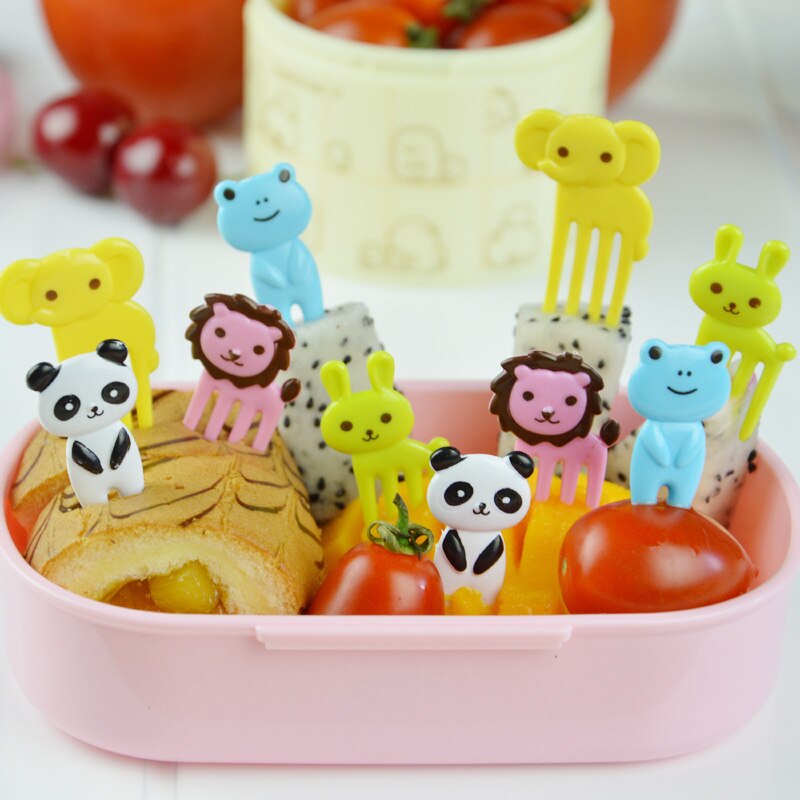 10 stk/set Dier Fruit Vork Groenten Creatieve Tandenstokers Fruit Vork DIY Ontbijt Gadgets Mode Vork Keuken Accessoires