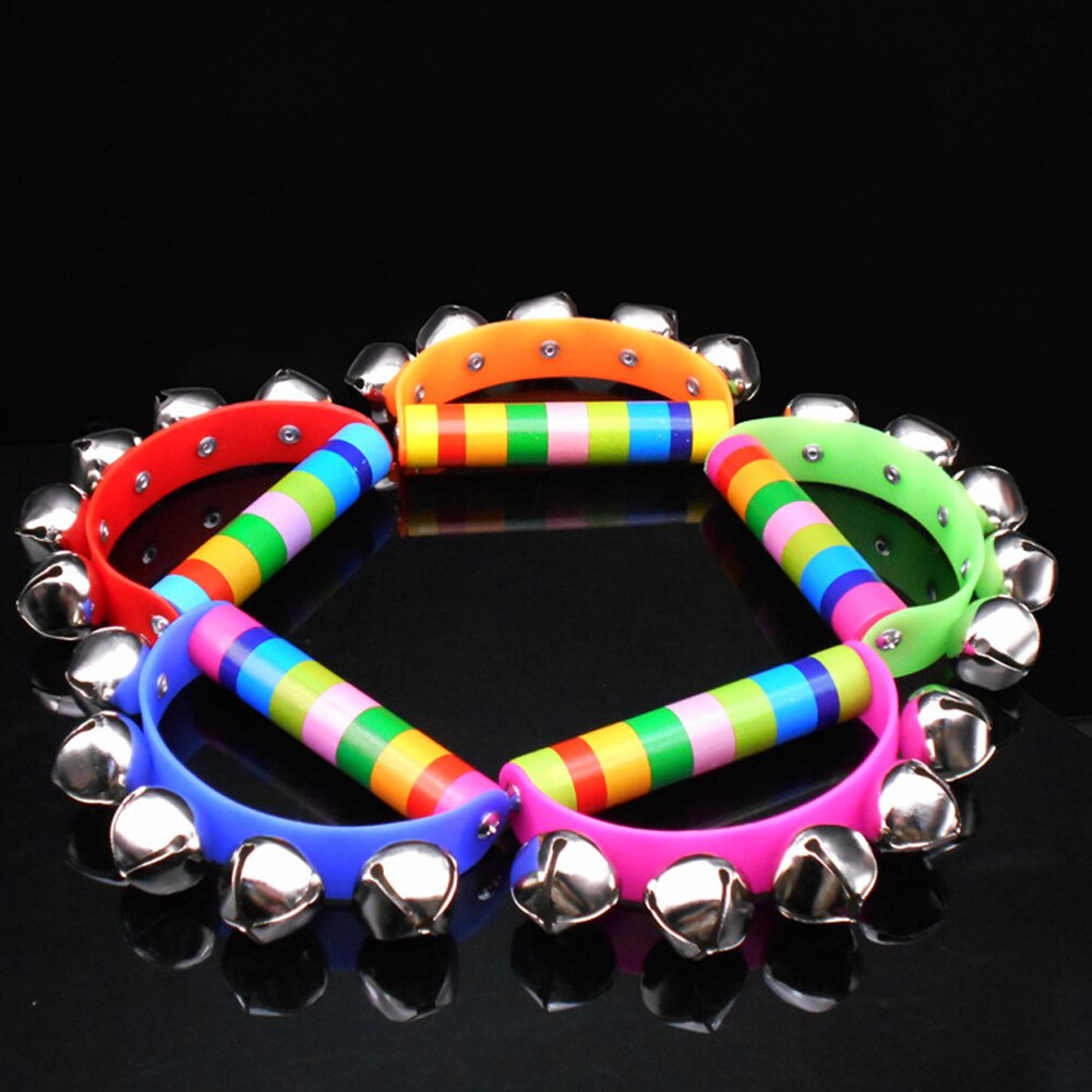 Handbell Toy Educational Shaking Baby Jingle Intelligent Rhythm Tambourine