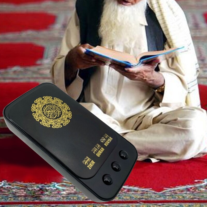 Indoor remote control adjustable brightness with light quran player portable digital quran makkah hajj black