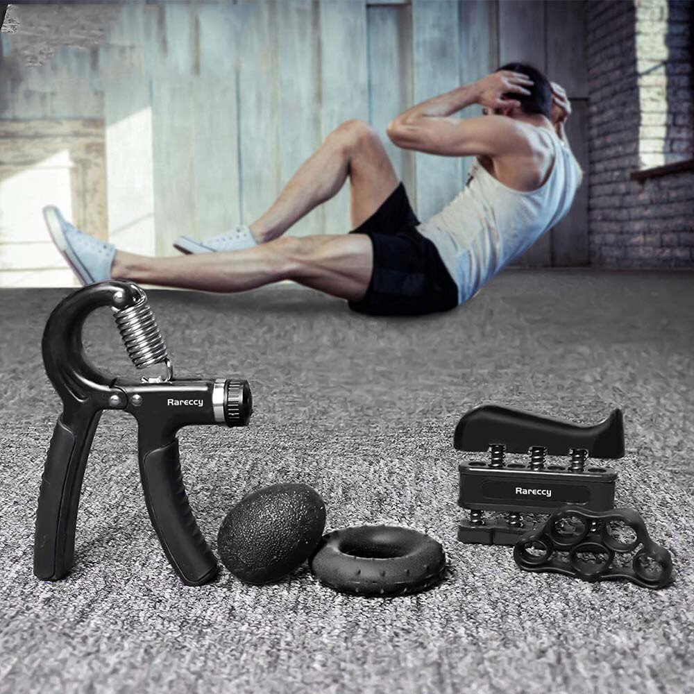 5PC adjustable hand grip strengthener Fitness carpal expander Finger forearm muscle recovery heavy trainer exercise equipment