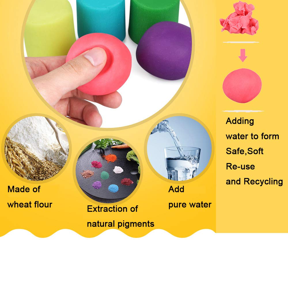 Handgemaakte diy 3d kleuren modder nep kapper kapper rollenspel haar groeien knippen kam plasticine gereedschapsset