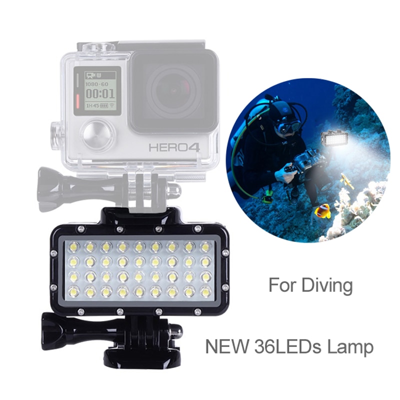 Lámpara de buceo de 45M, luz de Flash impermeable para GoPro Hero 5 7/8, accesorios para cámara de vídeo Xiaomi mijia Yi 4K SJCAM