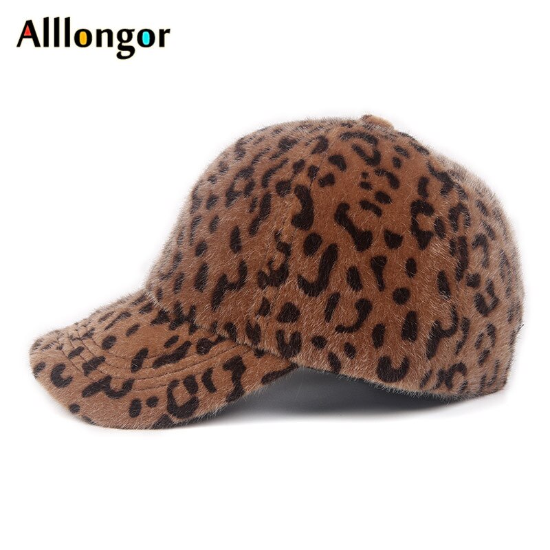 Winter Baseball Cap Women Leopard print Wool Parent-child Caps child Snapback kids hat hip hop