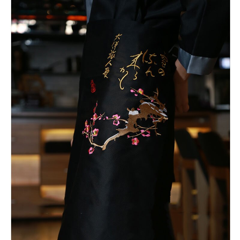 japan Cuisine Waiters broderie Aprons Chef Apron sushi Restaurant Food Service Accersories aprons