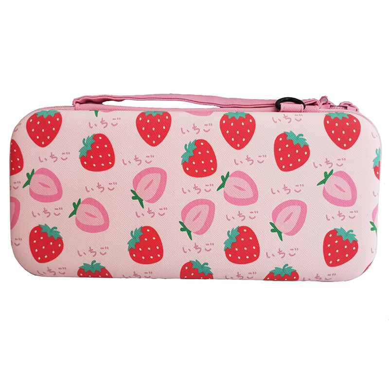 Voor Nintendoswitch Tas Aardbei Draagbare Reizen Carrying Soft Case Cover Voor Nintendo Switch Console Accessoires