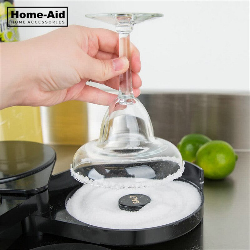 Neue Glas Rimmers 3 Ebene Salz Zucker Margarita Cocktail Glas Rimmer Heimat Bar Zubehör Werkzeug Barmann