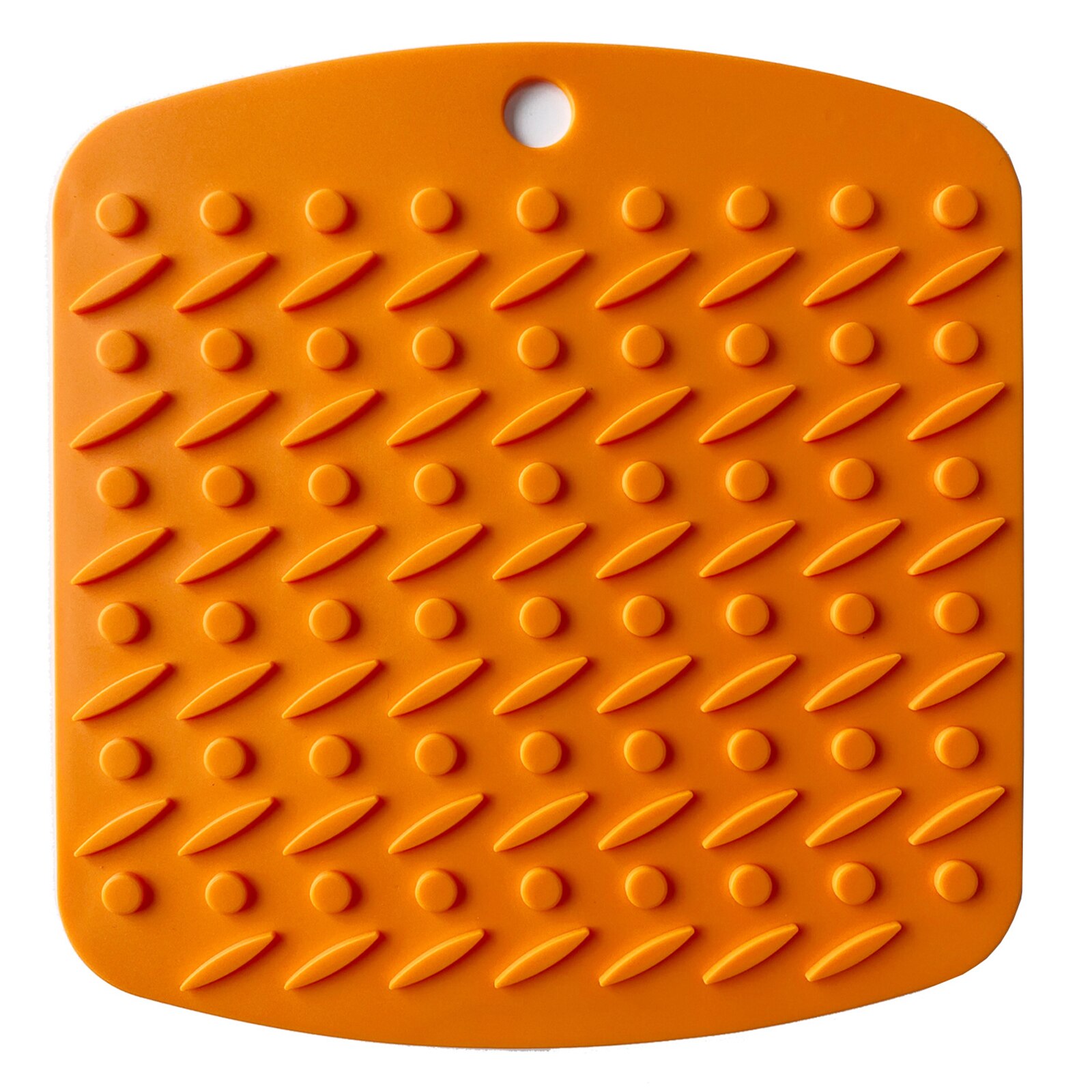 Heat Insulation Pad Multifunctional Thickened Square Silicone Anti scald Non Slip Heat Resistant Pot Mat NIN668: Orange