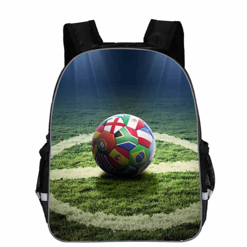 11 inch Children Bags 3D Ice Soccerly/Foot Ball Pattern for Teen Boys Girls Kids team Bags: 4