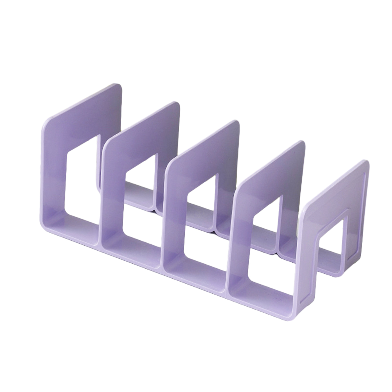 Plastic Desk File Sorter Holder Easy to Clean Book Paper Storage Dividers for Home Office & Classroom: WHITE