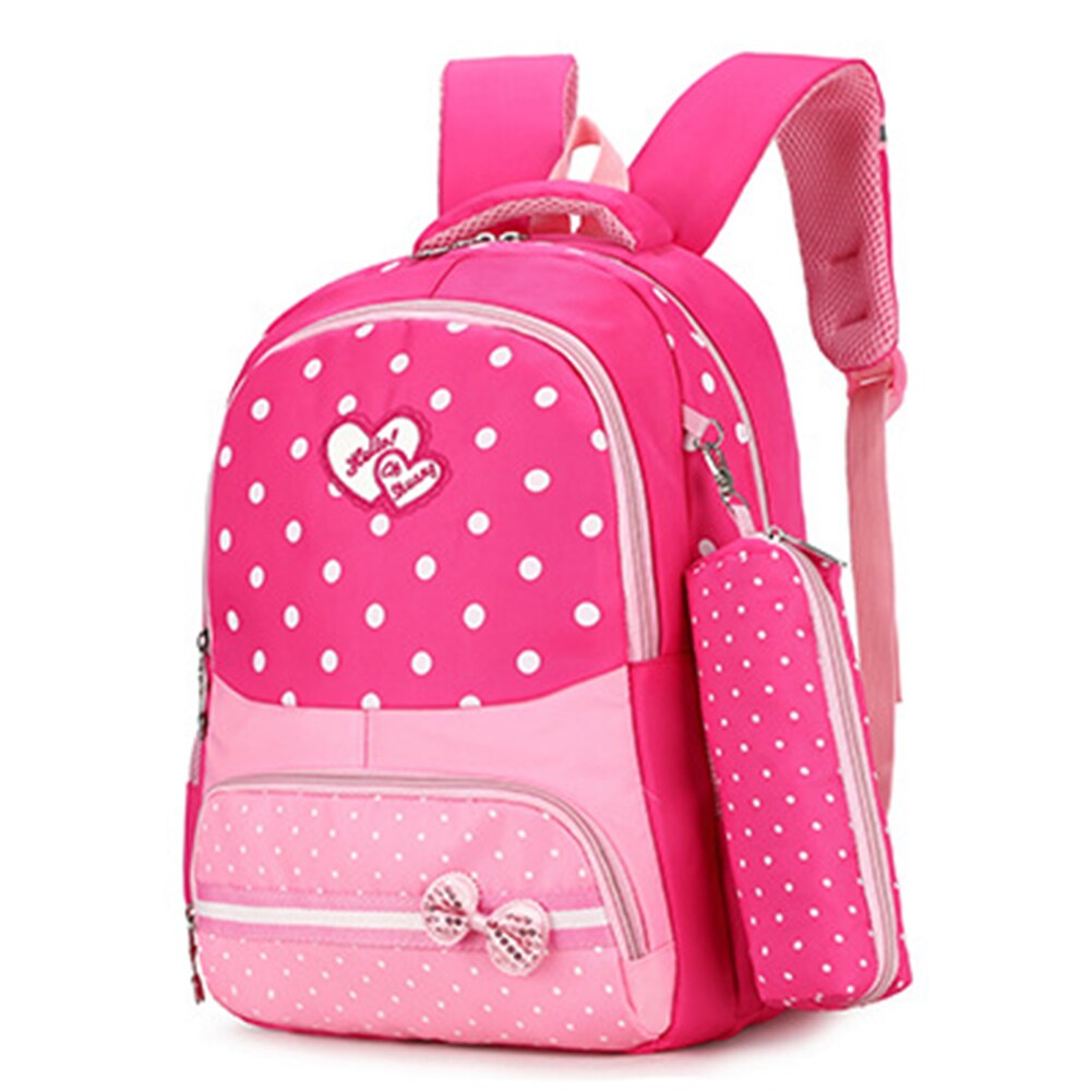 Mädchen Nette Gedruckt Bücher Druck Relief Kinder Schule Rucksack Stoßfest Reise Rucksack Zipper Verschluss Schreibwaren Mit Bowknot