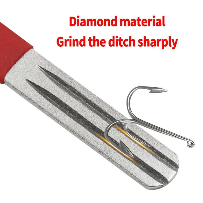 Dubbelsidig krok slipa fiskekrok fil linavslipare knivslipare mini diamantslipverktyg fisketillbehör