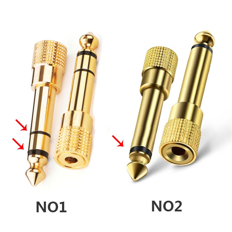 Prise Jack 6.5 6.35mm mâle vers connecteur femelle 3.5mm, amplificateur casque, adaptateur Audio, Microphone, convertisseur AUX 6.3 3.5mm