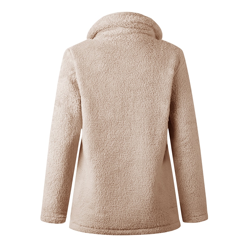 Vrouwelijke Jas Vrouwen Winter Jas Mode Pluche Parka Kaki Grijs Zwart Casual Wol Bubble Jas Lady Office Parka Streetwear Pak