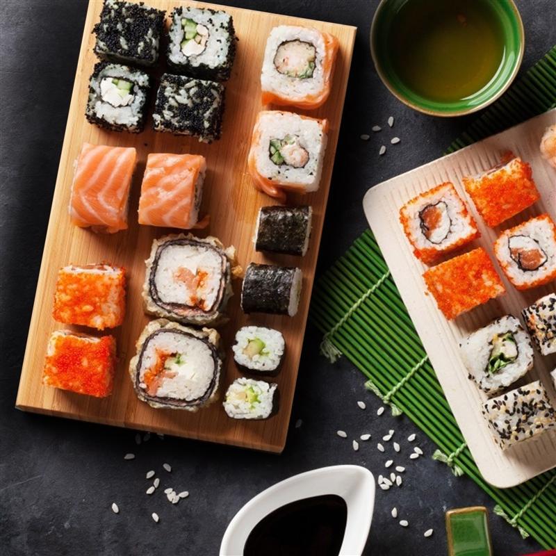 Japanese Wooden Sushi Board Rectangular Cuisine Sushi Sashimi Plate Platform Food Serving Tray Tableware Decoration