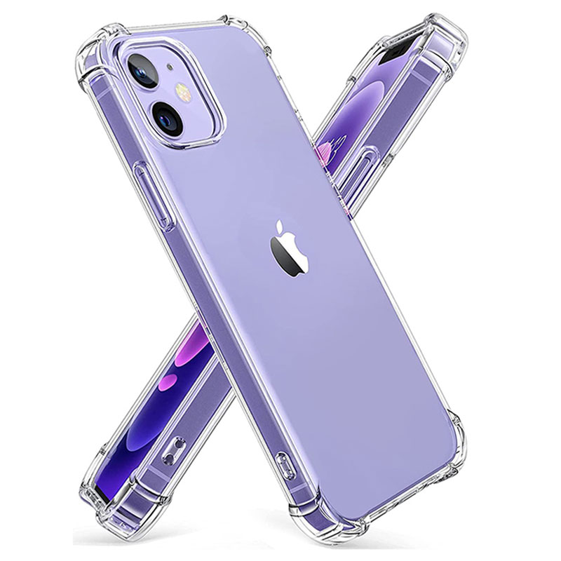 Funda de teléfono de silicona gruesa a prueba de golpes para iPhone 14 13 12 11 Pro Max Mini X XS XR 8 7 6 Plus SE2 funda protectora de lente contraportada