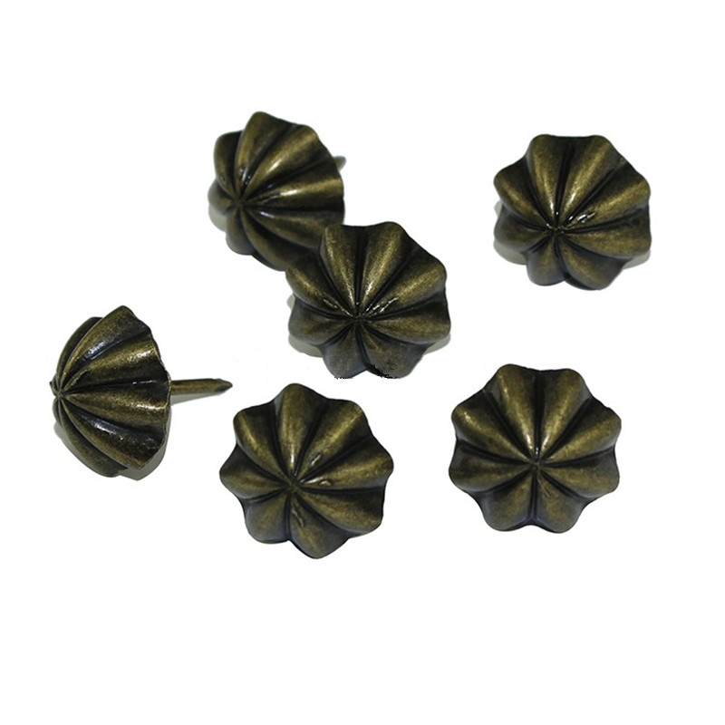 50 stk 20*23mm vintage paraply firkløver negle dekorative stifter studs trækasse sag møbel søm pushpin