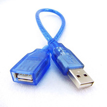 Mayitr 1pc Short Blue USB 2.0 Male to Female Fast Speed Extension Cable Adapter Cord 30CM