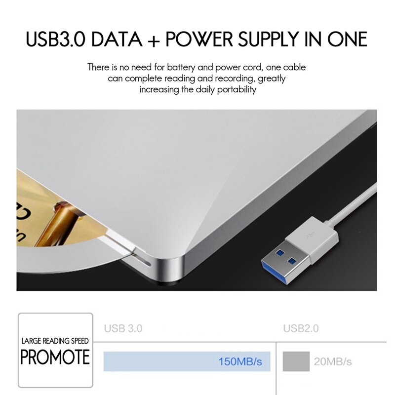 Notebook External Slot-Load DVD Burner USB Optical Drive Mobile Optical Drive External Optical Drive