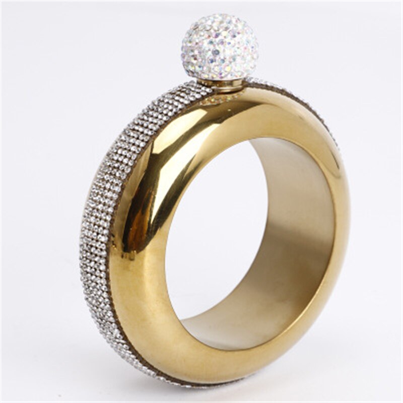 3.5oz Bangle Bracelet Hip Flask with Funnel Stainless Steel Alcohol Whiskey Hip Flask Pocket Flagon Chic Drinkware: D