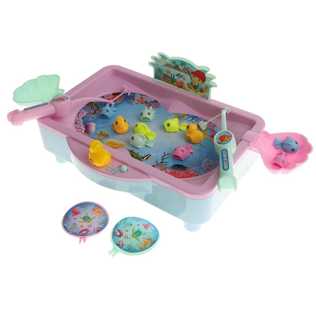 22- teiliges magnetisches angelspielzeug für babys – lustiges elektrisches musik-fischbecken zur förderung der entwicklung