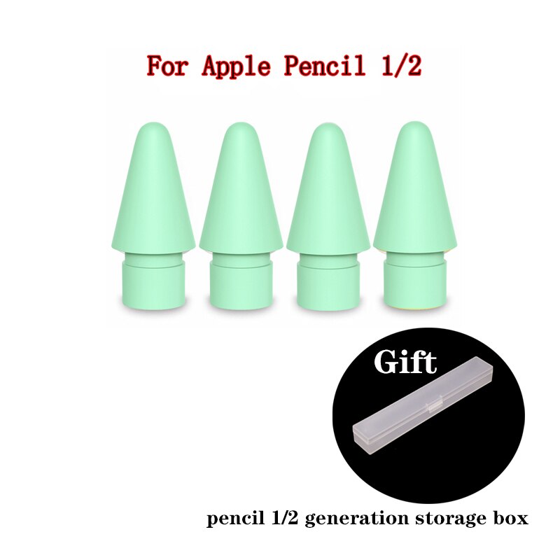 Per Apple Pencil Tip punta di ricambio di ricambio per Apple Pencil 1a 2a generazione di stilo per Apple pencil nib peilinc pencil Tip: 4 green pencil tip