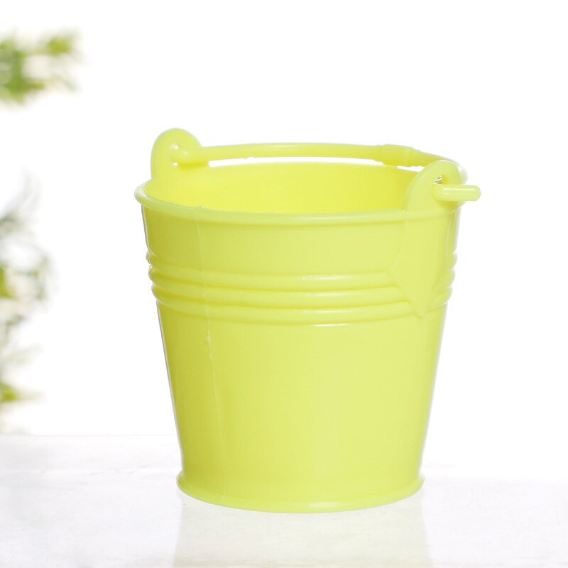 Effen Kleur Kleine Plastic Emmer Mini Vaatje Vat Thuis Tuin Succulent Planten Potten Desktop Diversen Opslag Mand Decoratie: A