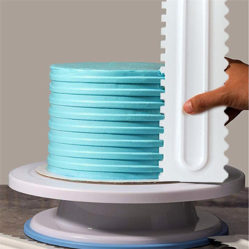 3 stk kakeskraper plastkake pyntekam fondant kakemønster stylingsett bakeverktøy