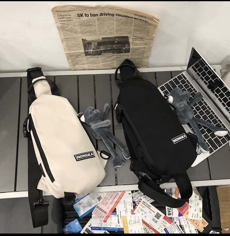 Original Brand Chest Bag Girls Sports Satchel Ins Japanese Brand Messenger Bag Simple Casual Couple Shoulder Bag