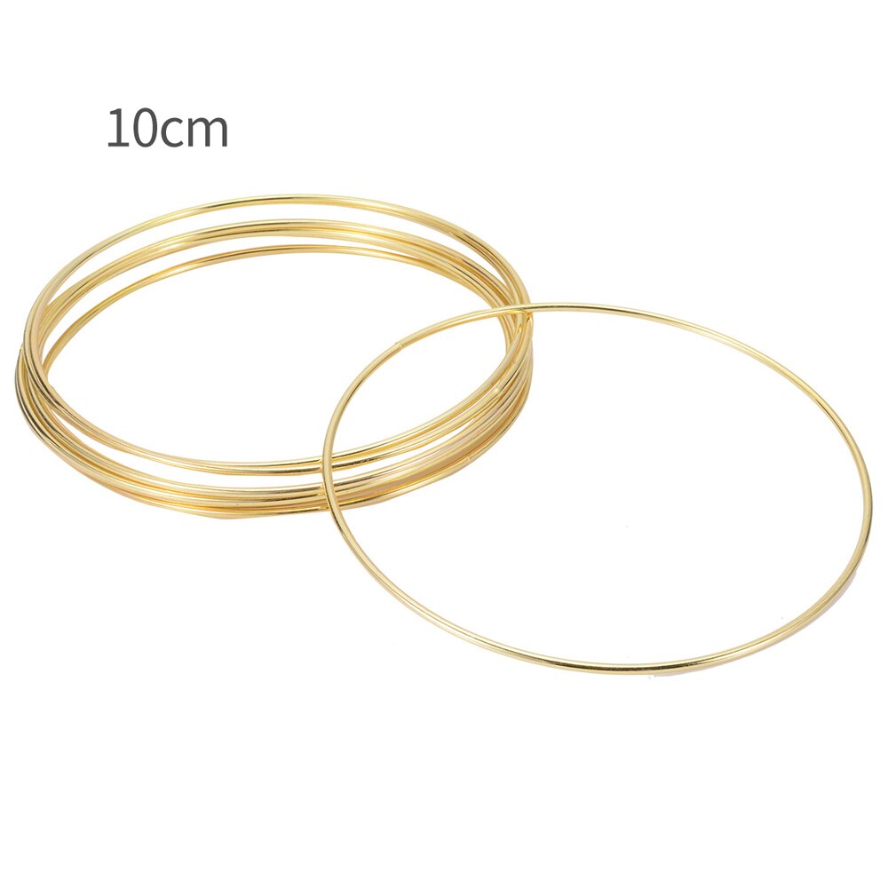 3mm Round Ring 10-40cm Metal Hoops Dreamcatcher Ring Iron Xmas Ornament Doll Hotel Home DIY Decorations Hanging: 10 cm / 4 pcs