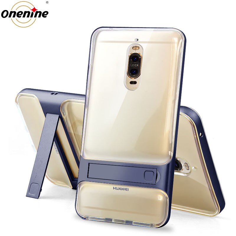 3D Kickstand Luxury Cases for Huawei Mate 9 Pro Cover TPU+PC Silicone 360 Protective Mobile Phone Back Armor Mate9Pro Mate9 9Pro