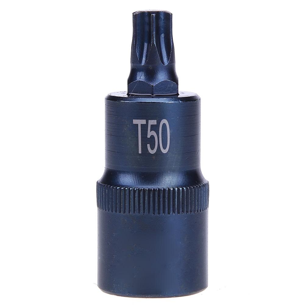 Torx Screwdriver Bit Tool 1/2 Socket Bits Adapter T20 T25 T27 T30 T35 T40 T45 T50 T55 T60 T70 1/2 inch Adapter Hand Tool: T50