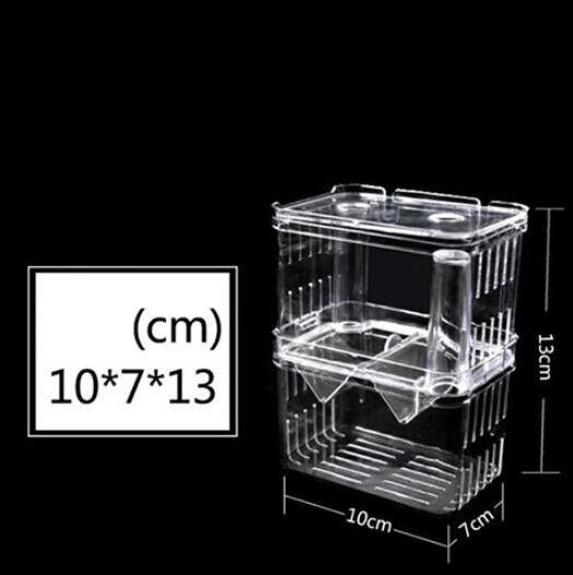 Fish tank aquarium transparent double-layer multi-functional small fish hatching box Isolation box: White