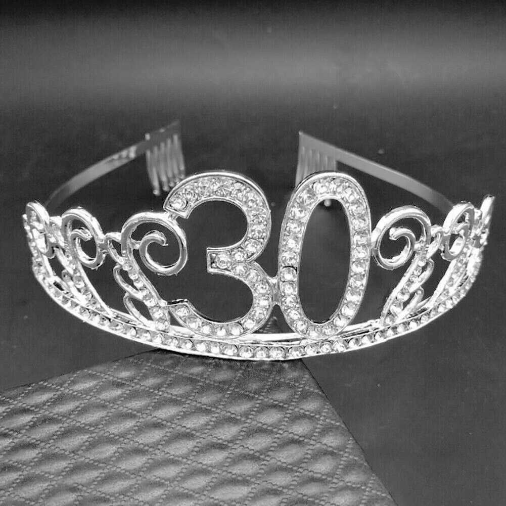 Tiara de aniversário com cristal, decoração de chapéu digital, tiara com strass, coroa, suprimentos para meninas, festa, banquete, presente
