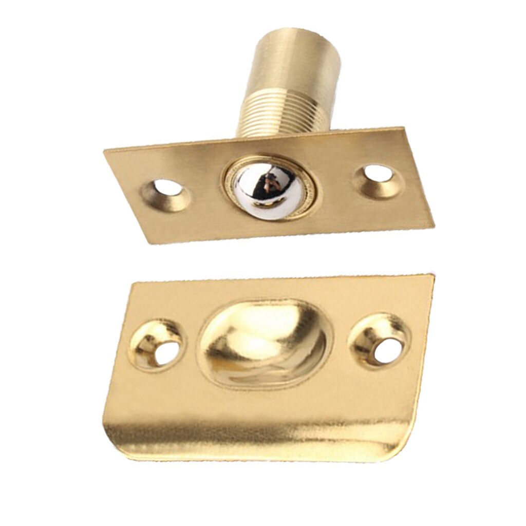 Door Stainless Steel Adjustable Roller Ball Catch Latch with Screws: Brass