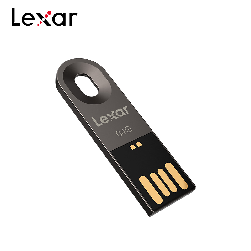 Lexar M25 Metal USB 2.0 Flash Drive, 32GB/64GB, Mini Size, Portable and Compact, Suitable for Car and Office Use, with Keychain