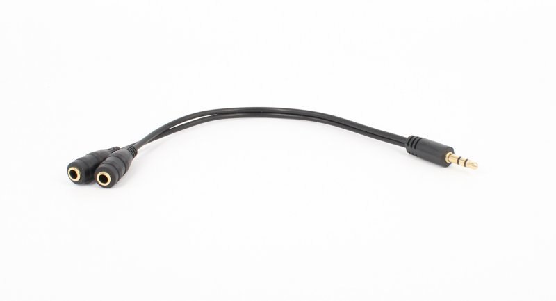 1pcs Black 3.5mm 1 in 2 Koppels Audio Line Oordopjes Headset Hoofdtelefoon Oortelefoon Splitter Voor Pad Telefoon android Mobiele MP3 MP4