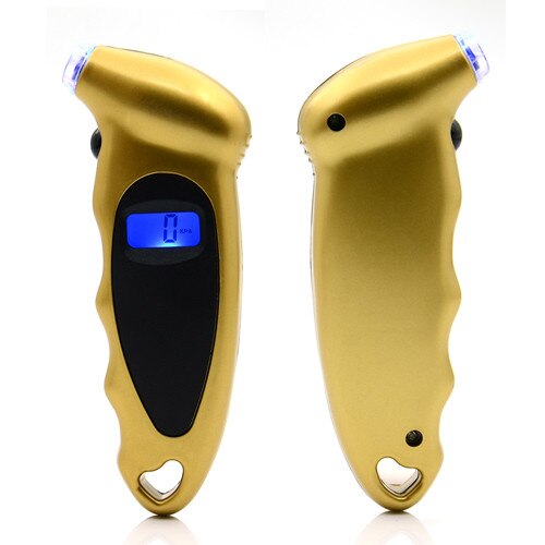 Tire Pressure Gauge For Car Bicycle Bike With LCD Display Digital 0-150PSI Tyre Air Pressure Gauge Meter Manometer: Gold