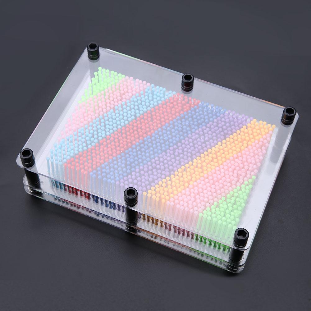 3D Pin Art Board Novel Pin Art Toy for Kids and Adult Pinscreen Needle Board Sculptures Painting Carving Pinart