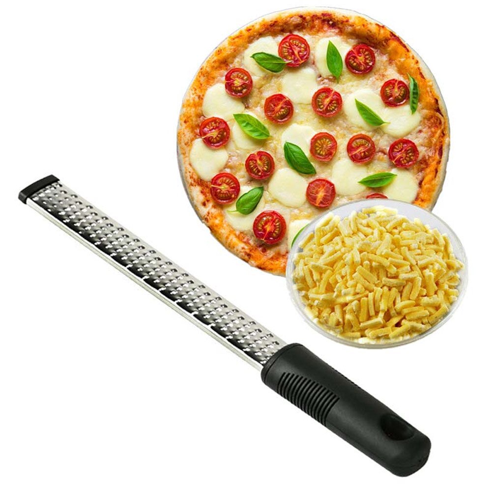 12 pulgadas multifuncional rectángulo de acero inoxidable utensilios para rallar queso Chocolate limón Zester fruta pelador utensilios de cocina Hogard