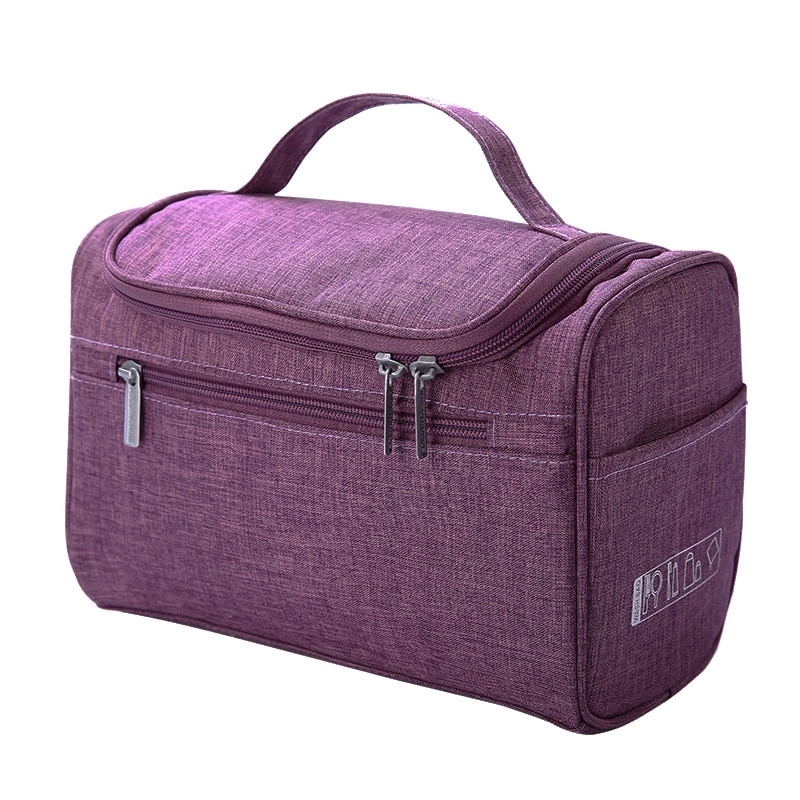 UK Womens Travel Cosmetic Makeup Bag Toiletry Case Wash Organizer Storage Pouch: Purple