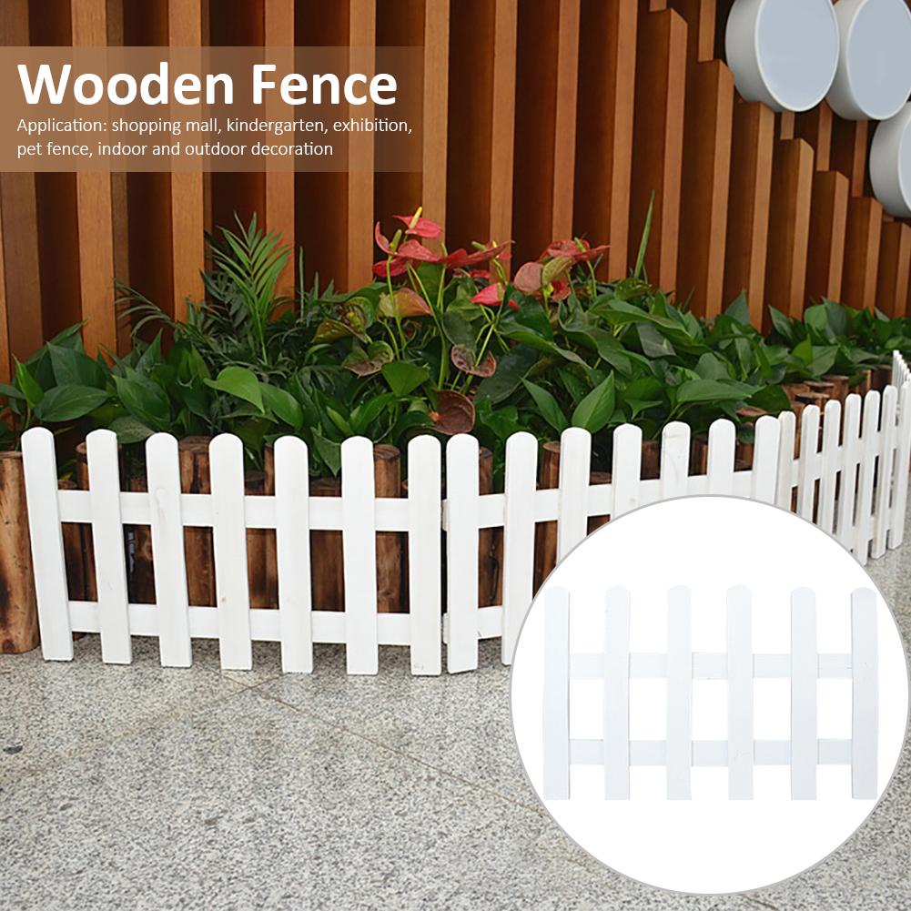 Wooden Picket Fences Miniature Fairy Garden Fence For Christmas Wedding Party Garden Home Decoration