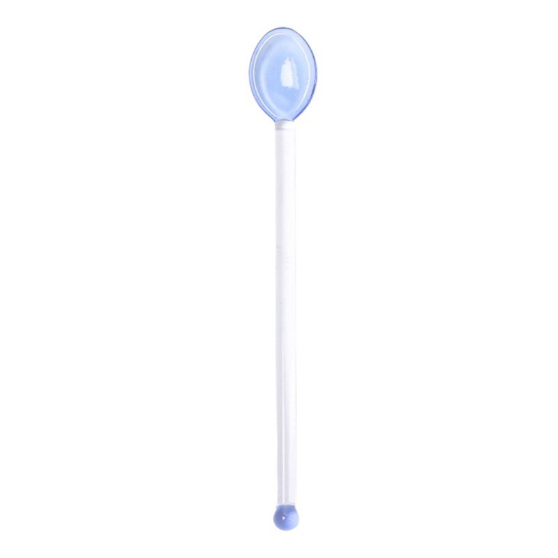 Colored Glass Mixing Spoons Transparent Glass Spoons For Home Fruit Juice Coffee Iced Beverage Mixing Spoons Tableware: 06