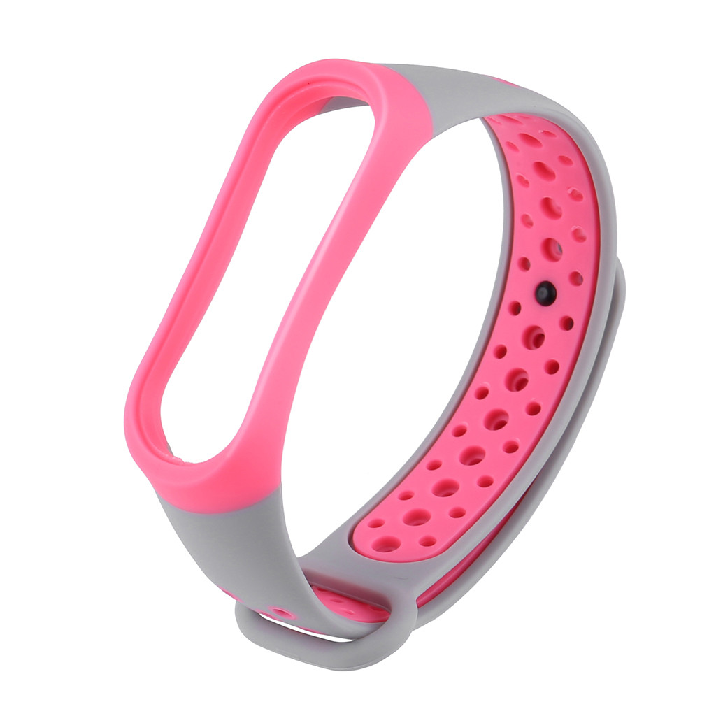 Correa de silicona para Xiaomi Mi Band 3 y 4, correa de silicona para relojes inteligentes, pulsera de silicona, accesorios para reloj inteligente mi band 3 y Mi Band 4: Pink