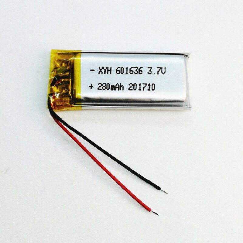 3.7V lithium polymer battery Battery 601636 061636 280mah MP3 MP4 MP5 cell battery: Default Title